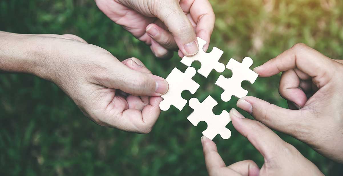 puzzle pieces fitting together